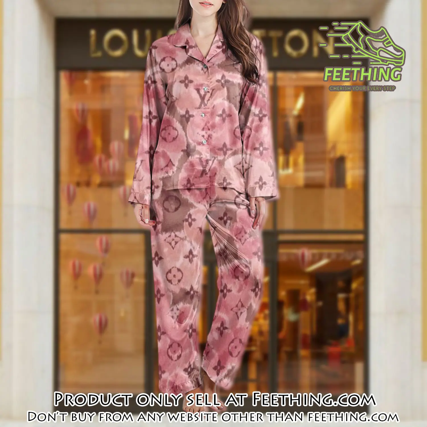 Lv monogram long satin pajama set pjs1035 ft5917929